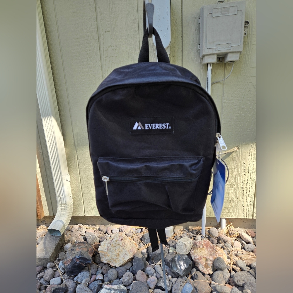 Black Classic Backpack with Simple Design